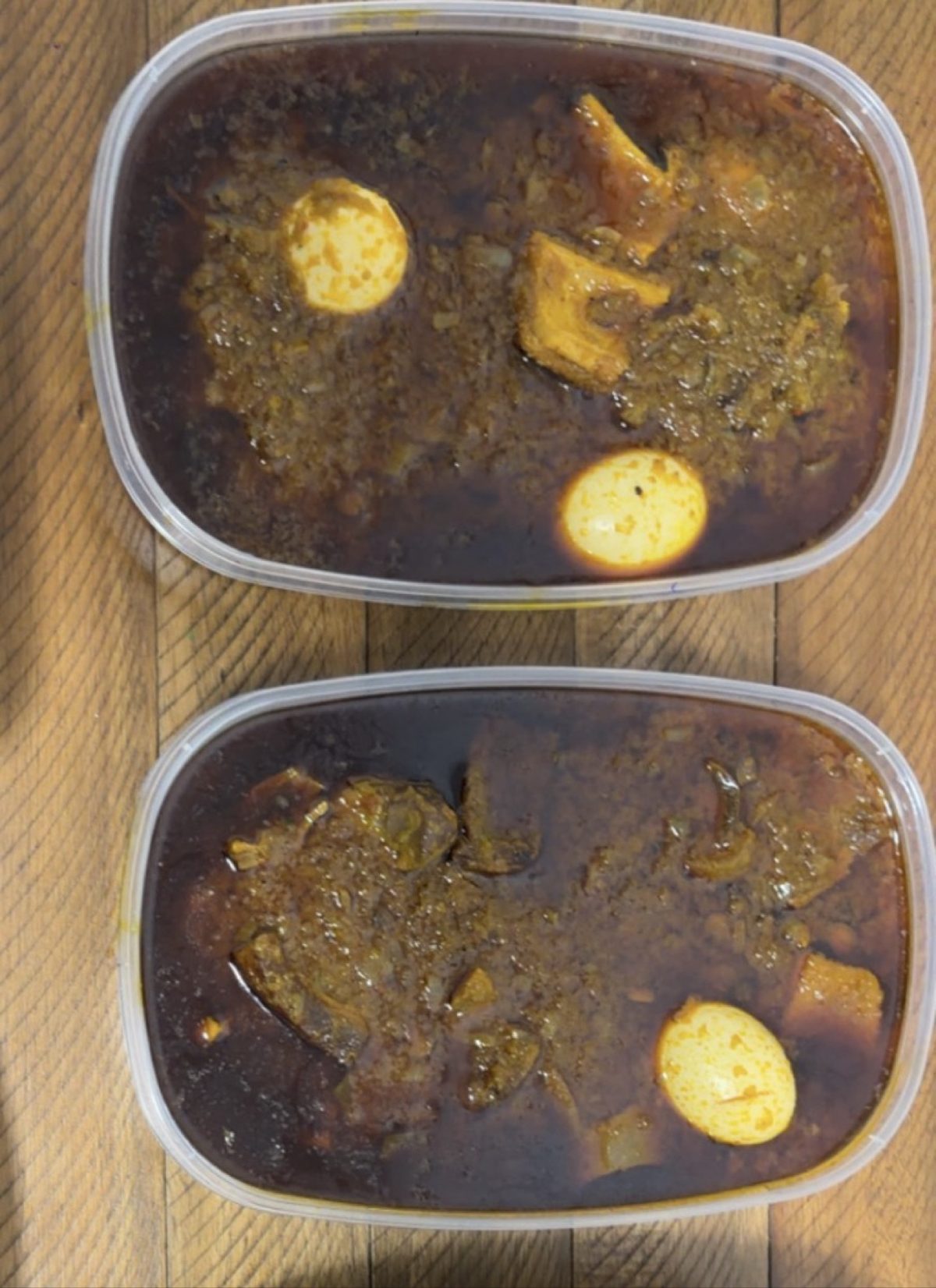 Ayamase sauce with assorted meats and boiled egg, 2.2 L bowl