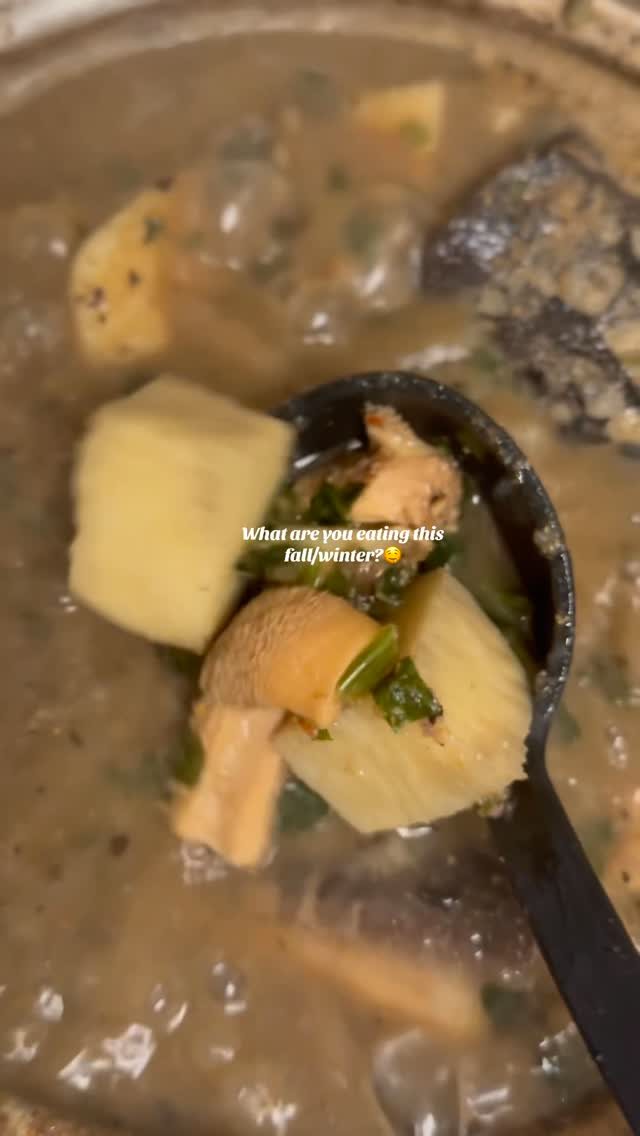 Okro soup bowl with chicken or beef